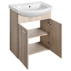 Kép 4/5 - SAPHO AQUALINE ZOJA mosdótartó szekrény, 2 ajtós, 61,5x74x32,5cm, platina tölgy (51163)
