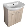 Kép 5/5 - SAPHO AQUALINE ZOJA mosdótartó szekrény, 2 ajtós, 61,5x74x32,5cm, platina tölgy (51163)