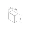 Kép 3/3 - SAPHO ESPACE felsőszekrény, 1 ajtóval, balos/jobbos, 35x35x22cm, matt fehér (ESC830-3131)