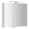 Kép 1/6 - SAPHO MIRRÓ tükrösszekrény LED világítással, 80x70x16cm, fényes fehér (MC080-0030)