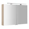 Kép 1/6 - SAPHO MIRRÓ tükrösszekrény LED világítással, 100x70x16cm, bardíni szilva (MC100-0013)