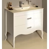 Kép 4/6 - SAPHO SALMA Mosdótartó szekrény, 2 fiókkal, 89,5x85x45cm, fehér (SA090-3030)