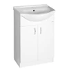 Kép 1/6 - SAPHO AQUALINE SIMPLEX ECO 60 mosdótartó szekrény, mosdóval, 58,5x83,5x30,7cm, matt fehér (SIME600)