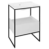 Kép 1/6 - SAPHO SKA fiókos mosdótartó konzol fiókkal, 60x85x46cm, matt fekete (SKA601)