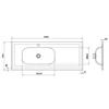 Kép 6/6 - SAPHO TREOS Rockstone beépíthető mosdó 1316x513mm, matt fehér (TS132-0101)