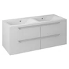 Kép 1/3 - SAPHO WAVE II mosdótartó szekrény, 4 fiókkal, 120x50x48cm, fehér (WA120-3030)