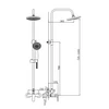 Kép 2/2 - SAPHO BRUCKNER BARON zuhanyoszlop zuhanyszettel, króm (612.139.1)