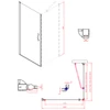 Kép 5/6 - SAPHO GELCO ONE zuhanyajtó, 900mm, transzparent üveg (GO4990)