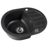 Kép 4/5 - SAPHO Gránit mosogató, egymedencés, 61x46,5cm, fekete (GR1234)