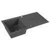 Kép 3/3 - SAPHO Gránit mosogató csepegtető tálcával, 86x43,5cm, fekete (GR1604)