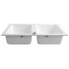 Kép 4/5 - SAPHO Gránit mosogató, duplamedencés, 78x47,5cm, fehér (GR2221)