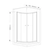 Kép 6/6 - SAPHO AQUALINE ARLETA íves zuhanykabin, 80x80x185cm, transzparent 4mm üveg (HLS800)
