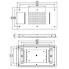 Kép 3/3 - SAPHO Mennyezeti fejzuhany, 2 esőztető, 700x380mm, polírozott (MS343)