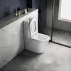 Kép 4/7 - Sapho AVIS VORTEX RIMLESS monoblokkos WC, alsó/hátsó kifolyású, ülőke nélkül (PC106V)