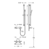 Kép 2/2 - Tres Cuadro-Tres falon kívüli termosztátos zuhanycsaptelep zuhanyszettel 00716402