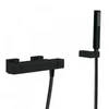 Kép 1/2 - Tres Cuadro Exclusive termosztátos fali zuhanycsaptelep kézi zuhannyal matt fekete 007164039NM