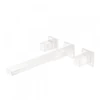 Kép 1/2 - Tres Cuadro Exclusive két fogantyús fali mosdócsaptelep 240 mm-es kifolyóval matt fehér 00815401BM