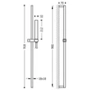 Kép 2/2 - Tres Cuadro-Slim vízkő ellen védett 900 mm-es zuhanyszett 03433604