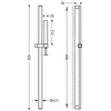 Kép 2/2 - Tres Projekt-Slim vízkő ellen védett 909 mm-es zuhanyszett 03452702