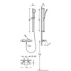 Kép 2/2 - Tres Max-Tres falon kívüli termosztátos kádtöltő csaptelep zuhanyszettel 06217402