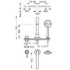 Kép 2/2 - Tres Lex-Tres kádperembe építhető csaptelep kézi zuhannyal 08115001