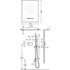 Kép 2/2 - Tres Shower Technology falba építhető elektronikus termosztátos zuhanyrendszer 09286303