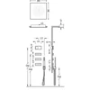Kép 2/2 - Tres Shower Technology falba építhető elektronikus termosztátos zuhanyrendszer matt fehér 09286313BM