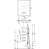 Kép 2/2 - Tres Shower Technology falba építhető elektronikus termosztátos zuhanyrendszer acél 09286403AC