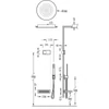 Kép 2/2 - Tres Shower Technology falba építhető elektronikus termosztátos zuhanyrendszer kádkifolyóval 09288320