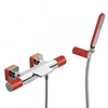 Kép 1/2 - Tres Loft Colors termosztátos fali kádcsaptelep piros-króm 20017409RO