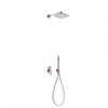 Kép 1/2 - Tres Loft Colors egykaros falba építhető zuhanyrendszer piros-króm 20018002RO
