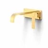 Kép 1/2 - Tres Slim Exclusive egykaros fali mosdócsaptelep 180 mm-es hajlított kifolyóval arany 20230013OR
