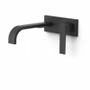 Kép 1/2 - Tres Slim Exclusive egykaros fali mosdócsaptelep 240 mm-es hajlított kifolyóval matt fekete 20230014NM