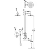 Kép 2/2 - Tres Flat-Tres falba építhető egykaros zuhanyrendszer Rapid-Box 20428004