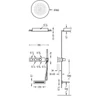 Kép 2/2 - Tres Block-System beépíthető 3 utas termosztátos zuhanyrendszer kádtöltővel 20735306