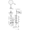 Kép 2/2 - Tres 3V falba építhető egykaros 3 utas zuhanyrendszer 21027304