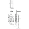 Kép 2/2 - Tres 3V falba építhető egykaros 3 utas zuhanyrendszer 21027305
