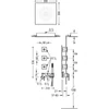 Kép 2/2 - Tres 3V falba építhető egykaros 3 utas zuhanyrendszer 21027309