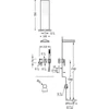 Kép 2/2 - Tres 3V falba építhető egykaros 3 utas zuhanyrendszer cascade kádbeömlővel 21027312