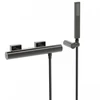 Kép 1/2 - Tres Projekt-Tres falon kívüli termosztátos zuhanycsaptelep metál fekete 21116409KM