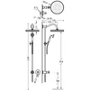 Kép 2/2 - Tres-Clasic egykaros falba építhető zuhanyrendszer zuhanyrúddal kopott réz 24217703LV