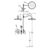 Kép 2/2 - Tres-Clasic egykaros falba építhető zuhanyrendszer 24218003