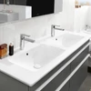 Kép 3/3 - Villeroy & Boch Venticello 130 x 50 cm-es beépíthető dupla mosdó 2 csaplyukkal Stone White CeramicPlus felülettel - 4111DLRW