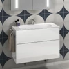 Kép 3/3 - Villeroy & Boch Finion 80 x 50 cm-es beépíthető mosdó 1 csaplyukkal Stone White CeramicPlus felülettel rejtett Viflow túlfolyóval - 416484RW