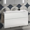 Kép 4/4 - Villeroy & Boch Finion 100 x 50 cm-es beépíthető mosdó 1 csaplyukkal Stone White CeramicPlus felülettel túlfolyó nélkül - 4164A2RW