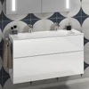 Kép 3/4 - Villeroy & Boch Finion 120 x 50 cm-es beépíthető mosdó 2 csaplyukkal Stone White CeramicPlus felülettel - 4164C1RW