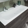 Kép 4/4 - Villeroy & Boch Finion 120 x 50 cm-es beépíthető mosdó 2 csaplyukkal Stone White CeramicPlus felülettel - 4164C1RW