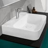 Kép 3/4 - Villeroy & Boch Finion 80 x 47 cm-es mosdó 1 csaplyukkal Stone White CeramicPlus felülettel rejtett ViFlow túlfolyóval - 416884RW