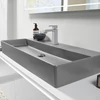 Kép 4/4 - Villeroy & Boch Memento 2.0 100 x 47 cm-es mosdó 1 csaplyukkal Graphite CeramicPlus felülettel túlfolyó nélkül - 4A221HI4
