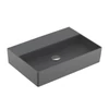 Kép 1/3 - Villeroy & Boch Memento 2.0 60 x 42 cm-es mosdó csaplyuk és túlfolyó nélkül Graphite CeramicPlus felülettel - 4A226FI4